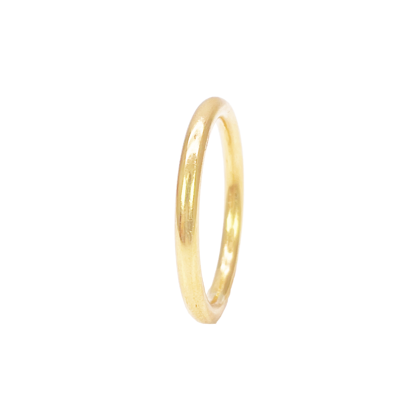 22ct Yellow Gold Plain High Polished Wire Band Ring 2.5mm