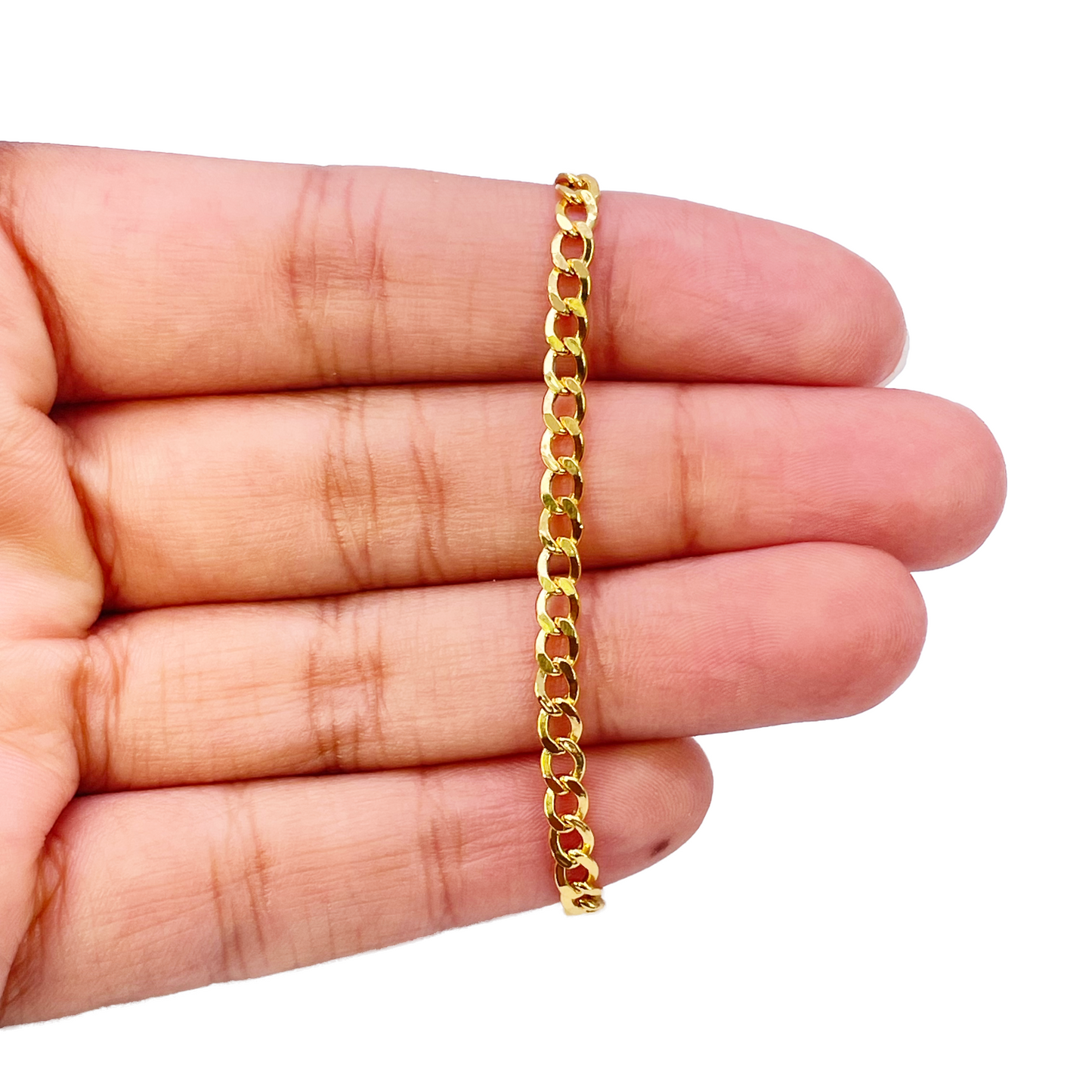 22ct Gold Kids Bracelet Curb link 5.7 Inches 3.4mm Width