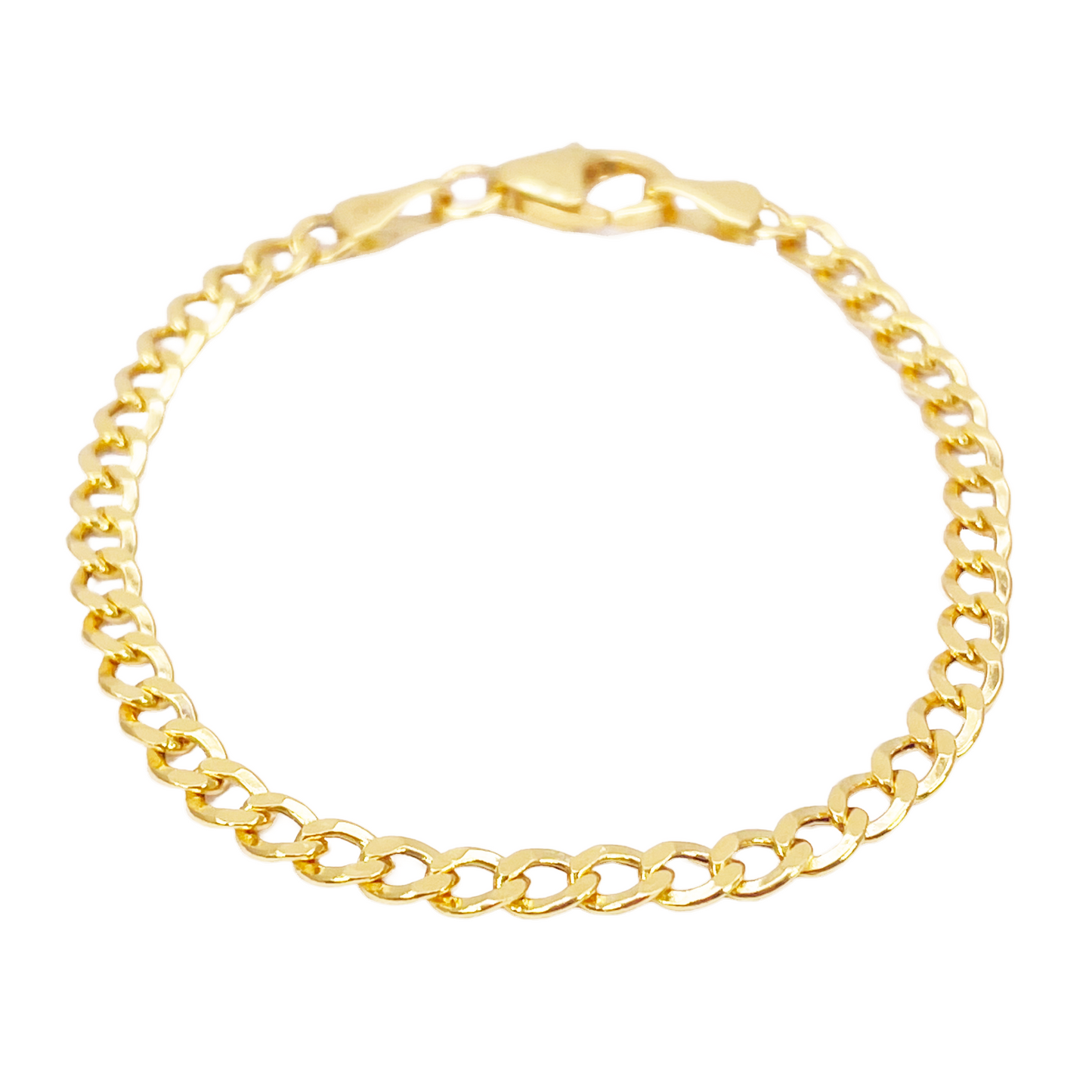 22ct Gold Kids Bracelet Curb link 5.7 Inches 3.4mm Width
