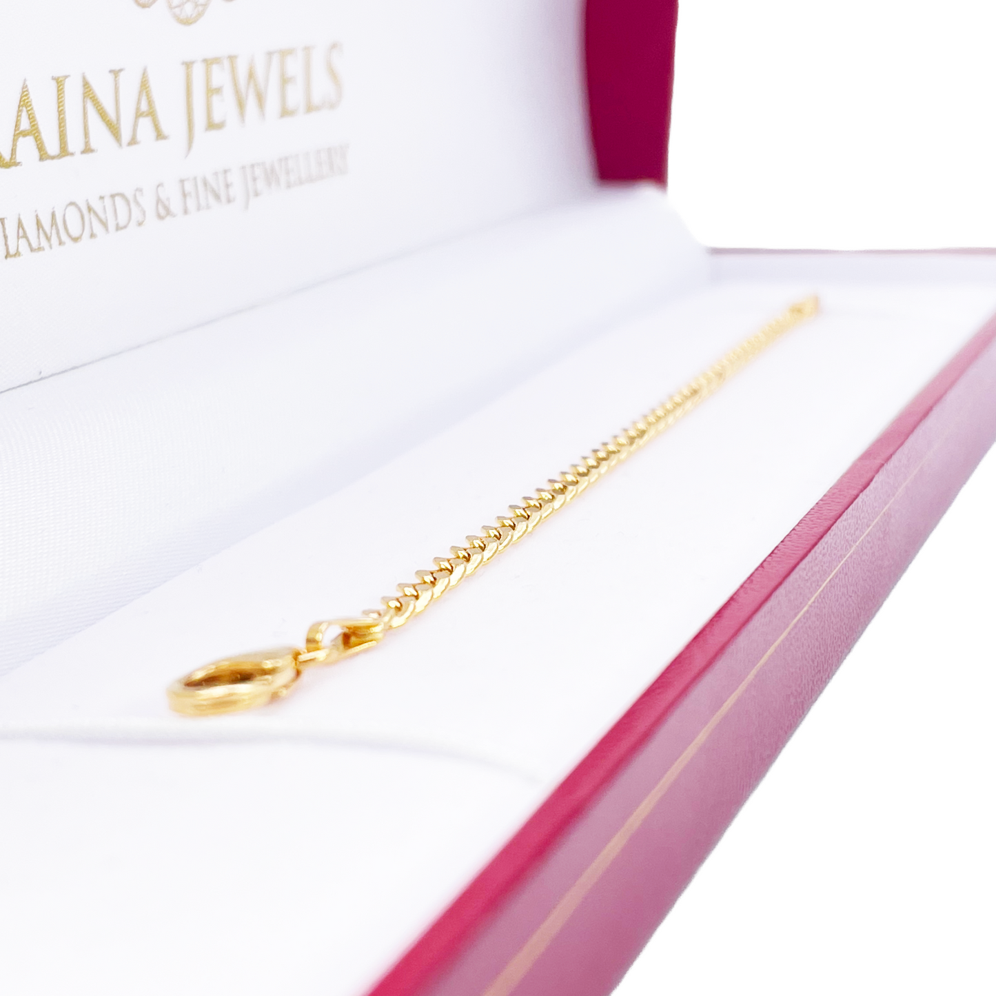 22ct Gold Kids Bracelet Curb link 5.7 Inches 3.4mm Width