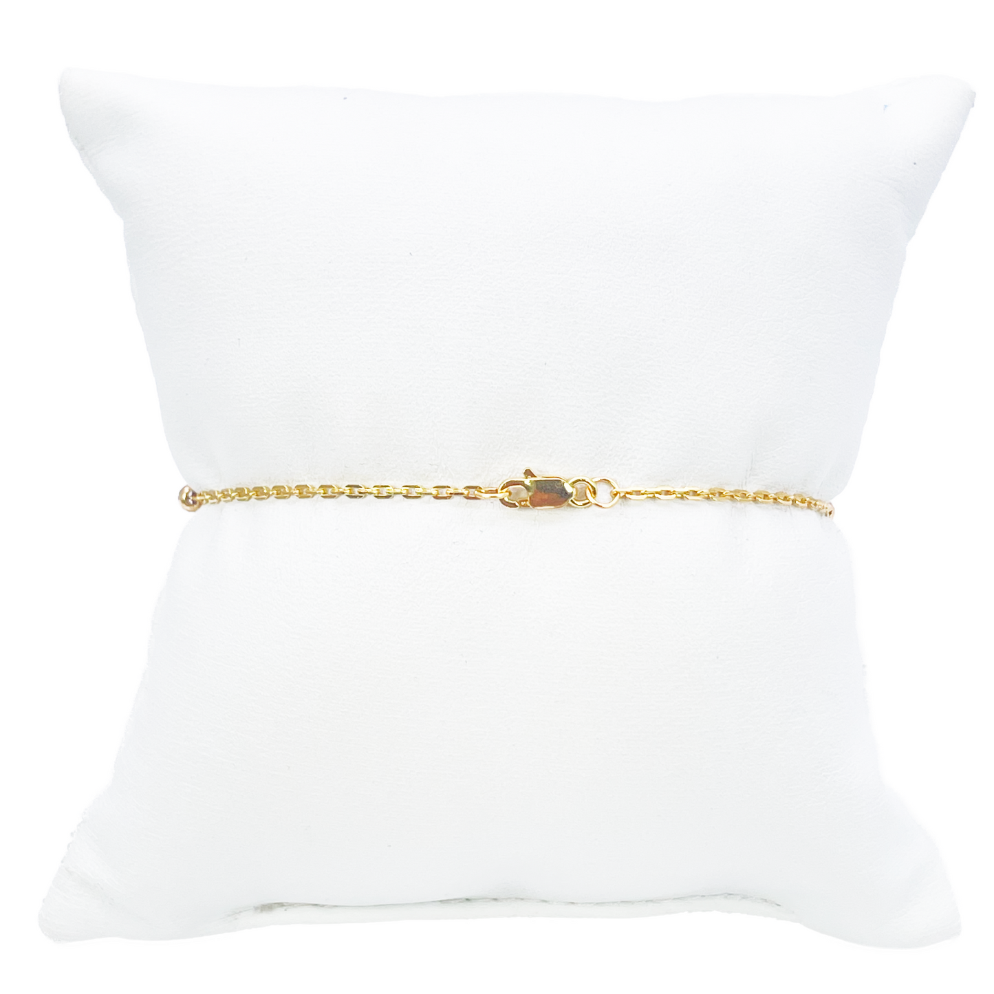 22ct Gold Beaded Bracelet Diamond Cut Cable Chain 7 Inches 2.8mm Width