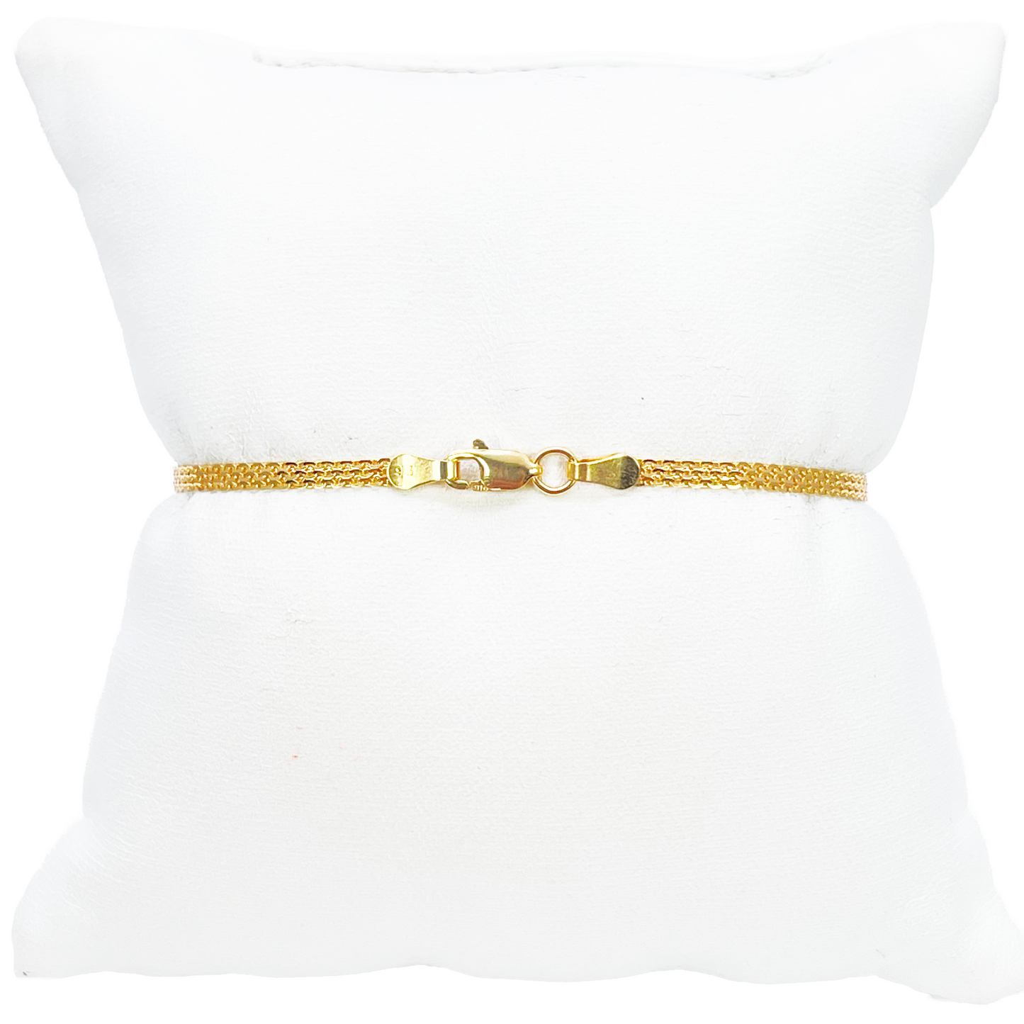 22ct Yellow Gold Flat High Polished Minimalist Bracelet 7 inches 2.3mm Wide