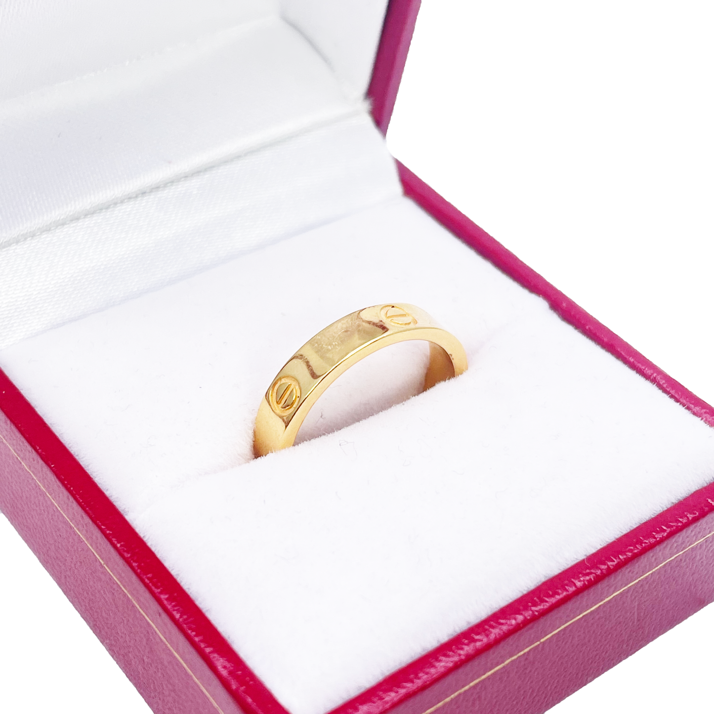22ct Yellow Gold Trendy High Polished Screw Design Ring