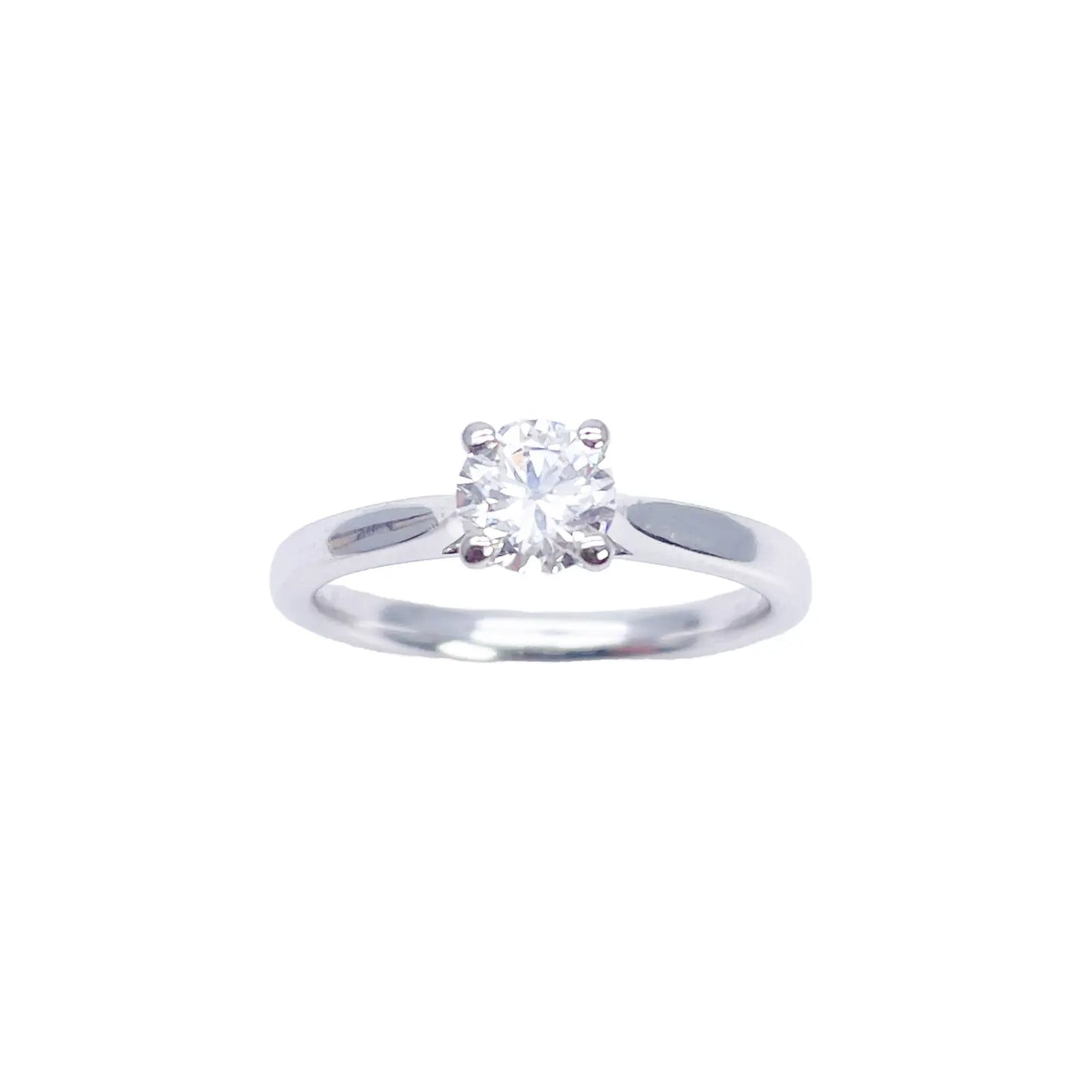 Round Cut Natural Diamond Solitaire Engagement Ring 0.50ct GIA Certified Diamond Ring
