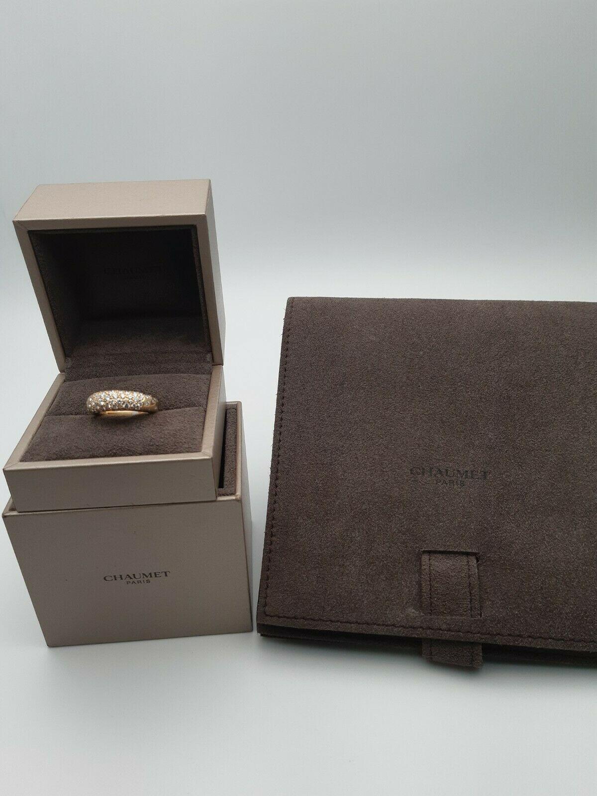 Chaumet Grains De Caviar Anneau Ring Diamond Pre-Owned Pristine Condition & Box