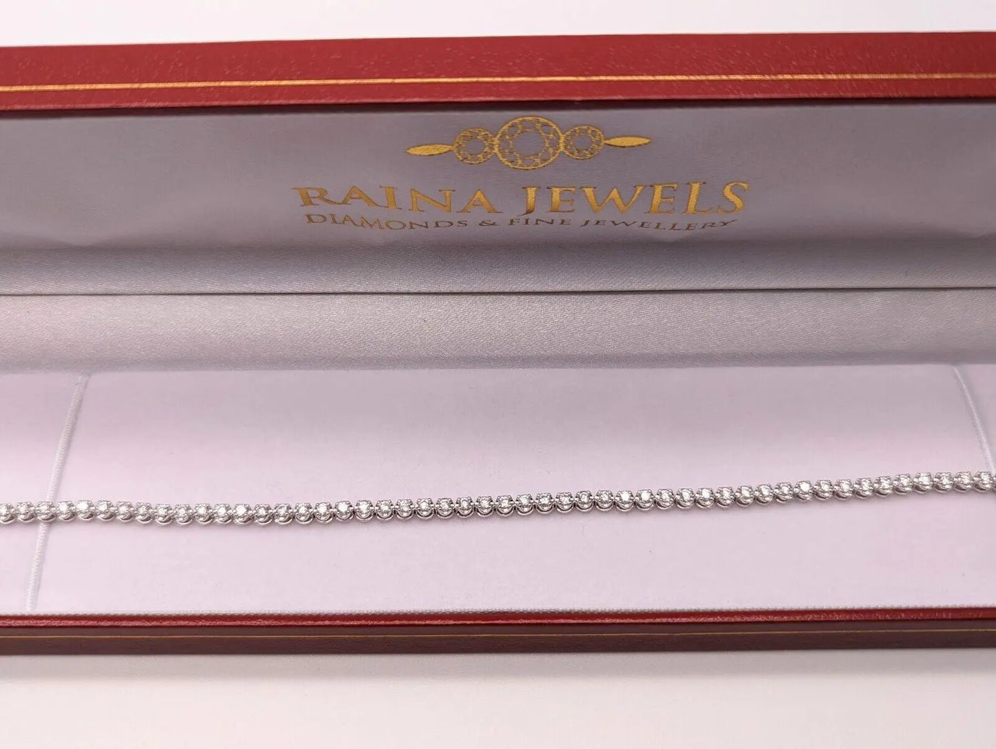 18ct White Gold Diamond Tennis Bracelet 4claw 1.50cts 7.0 Diamond Bracelets