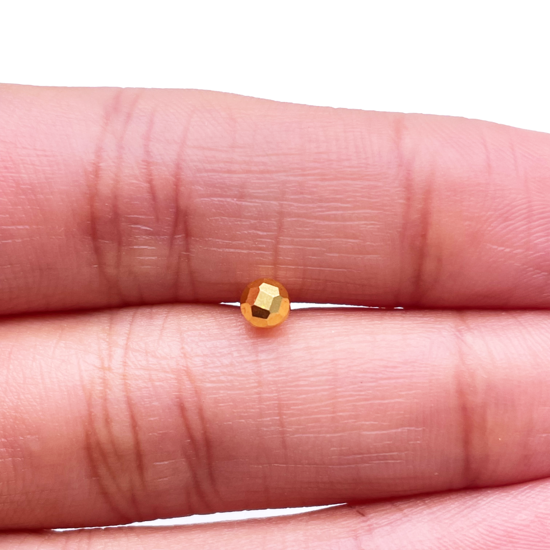 22ct Yellow Gold Plain Gold Diamond Cut Design Single Nose Stud 3.7mm Nose Stud