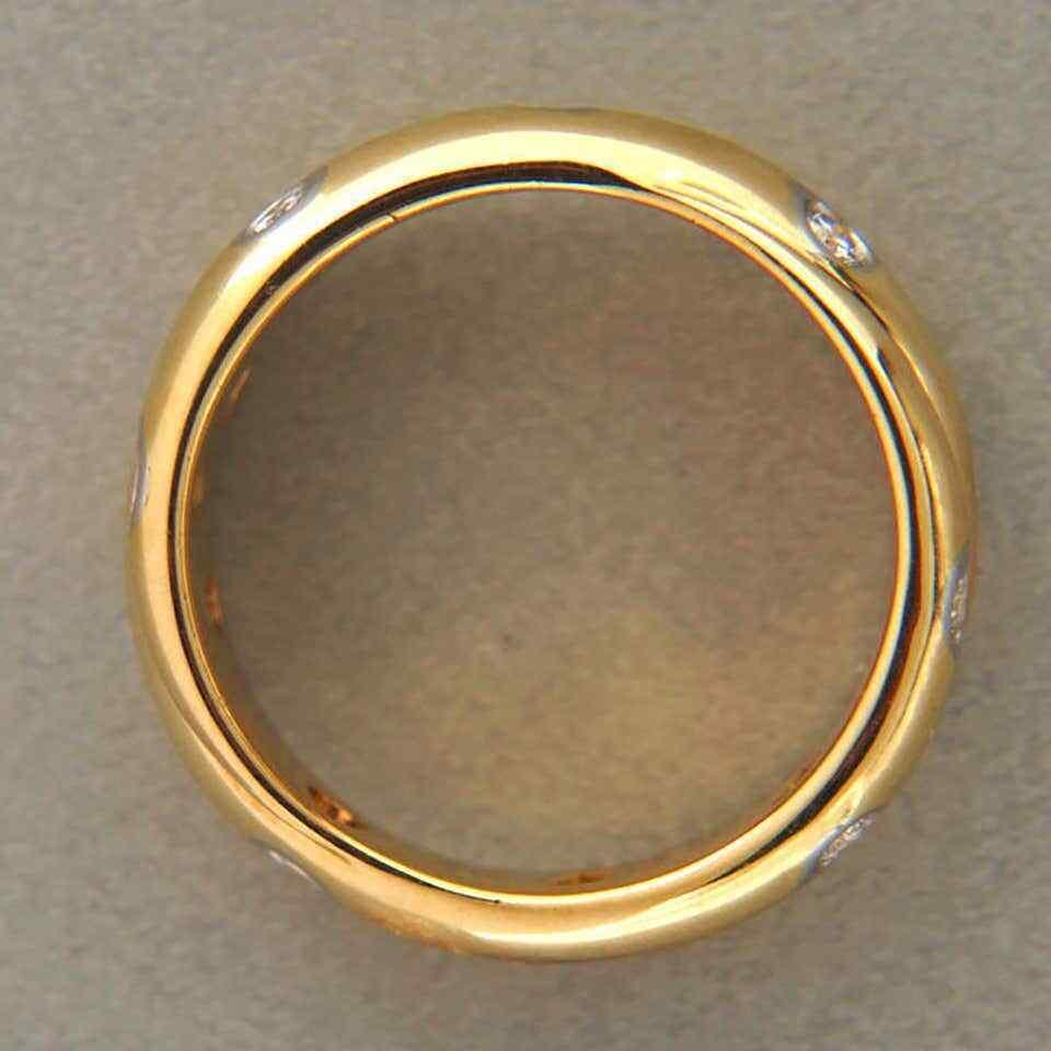 Tiffany & Co Etoile Yellow Gold Diamond Set Crossover Ring 0.33carats