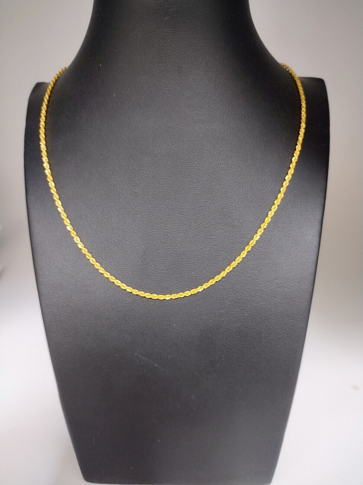 22ct / 22K Yellow Gold Mens/Ladies Lightweight Rope Chain Necklace 20'' inches