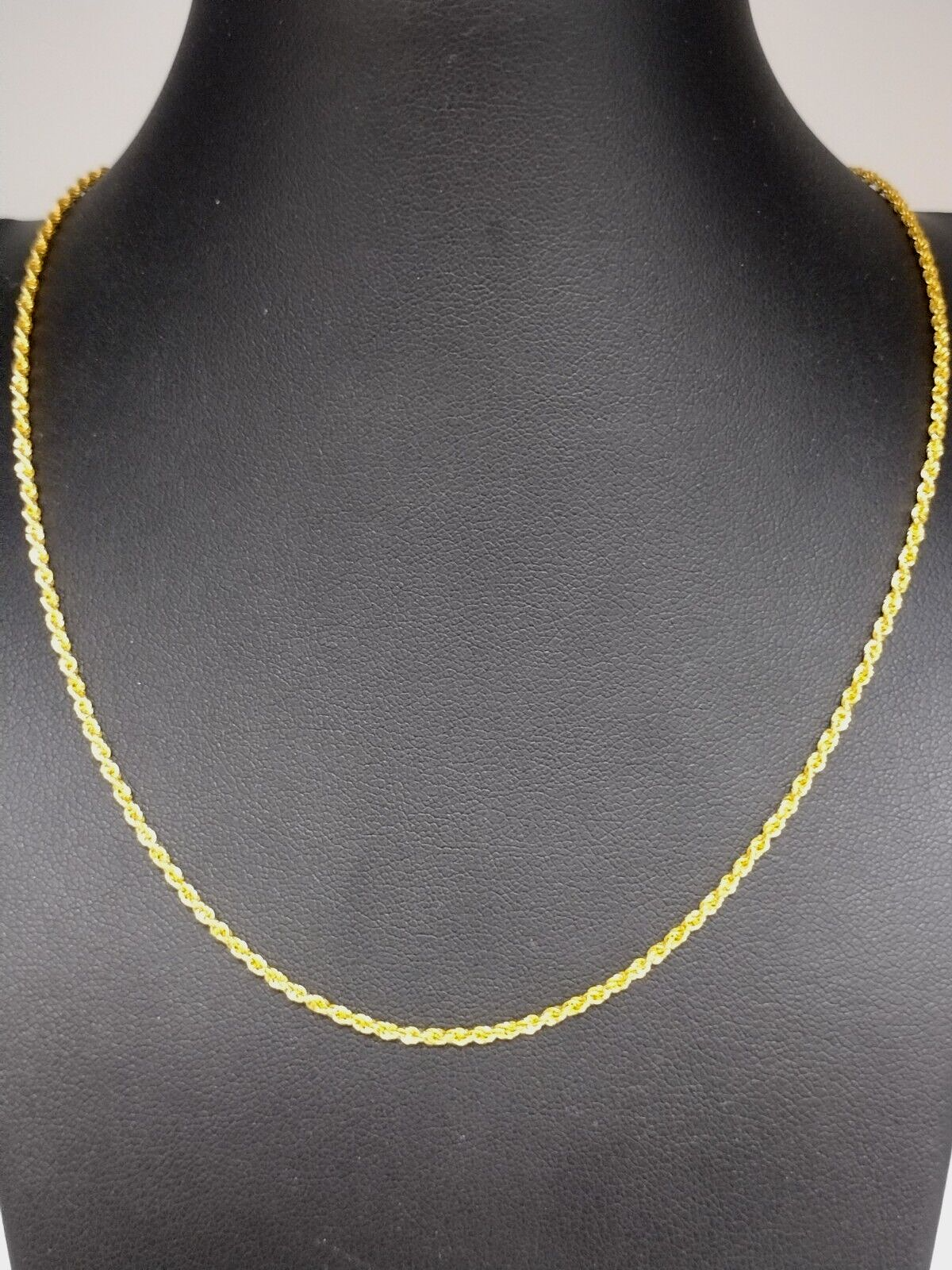22ct / 22K Yellow Gold Mens/Ladies Lightweight Rope Chain Necklace 20'' inches