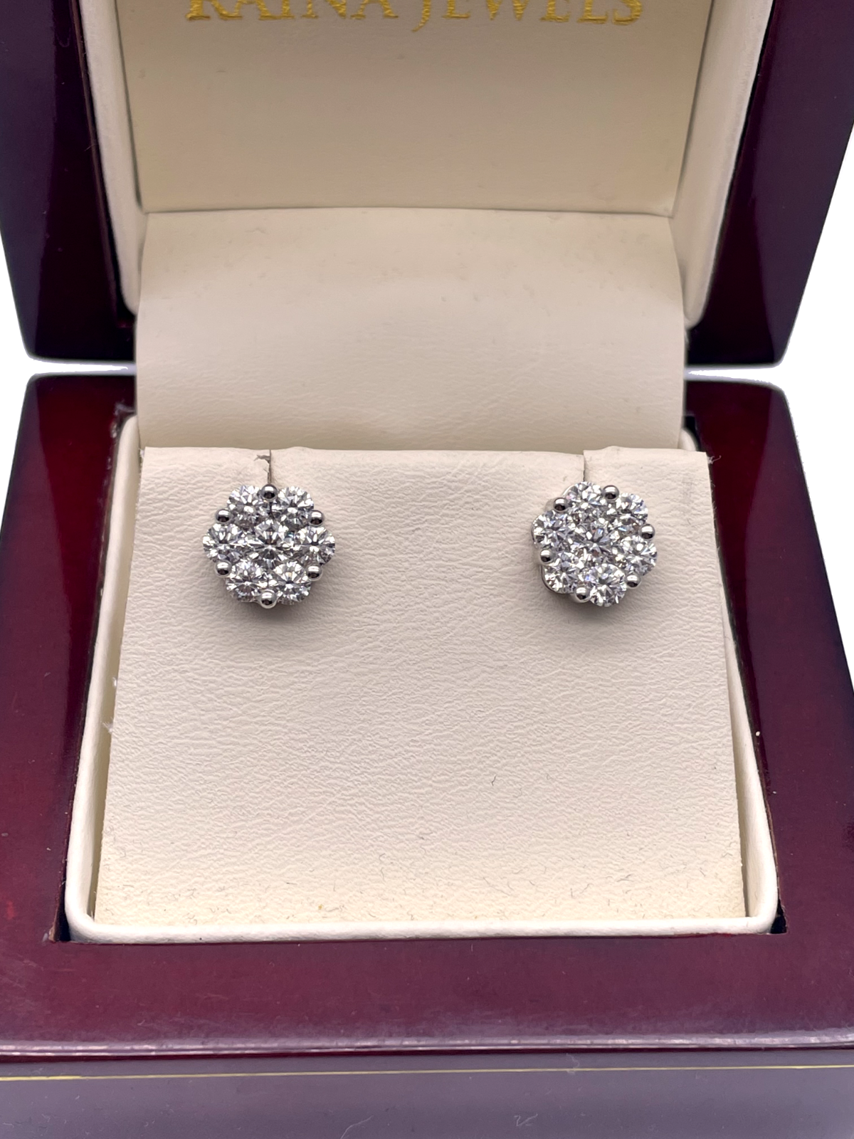 Seven stone diamond stud earrings deals