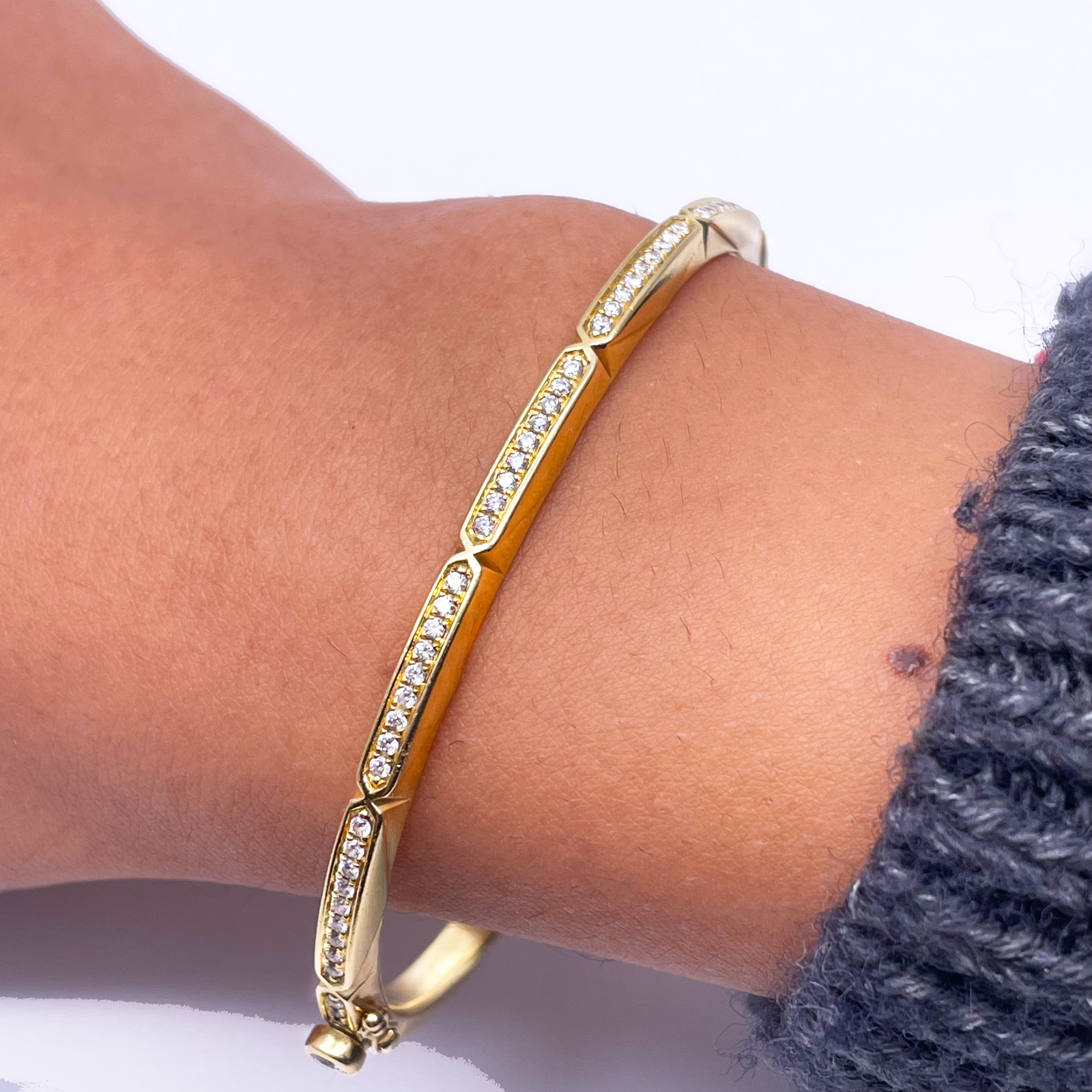 18ct Yellow Gold Diamond Bangle/Bracelet From Boodles Art Deco Jazz Collection 0.63ct  Diamond Bracelets