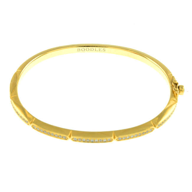 18ct Yellow Gold Diamond Bangle/Bracelet From Boodles Art Deco Jazz Collection 0.63ct  Diamond Bracelets