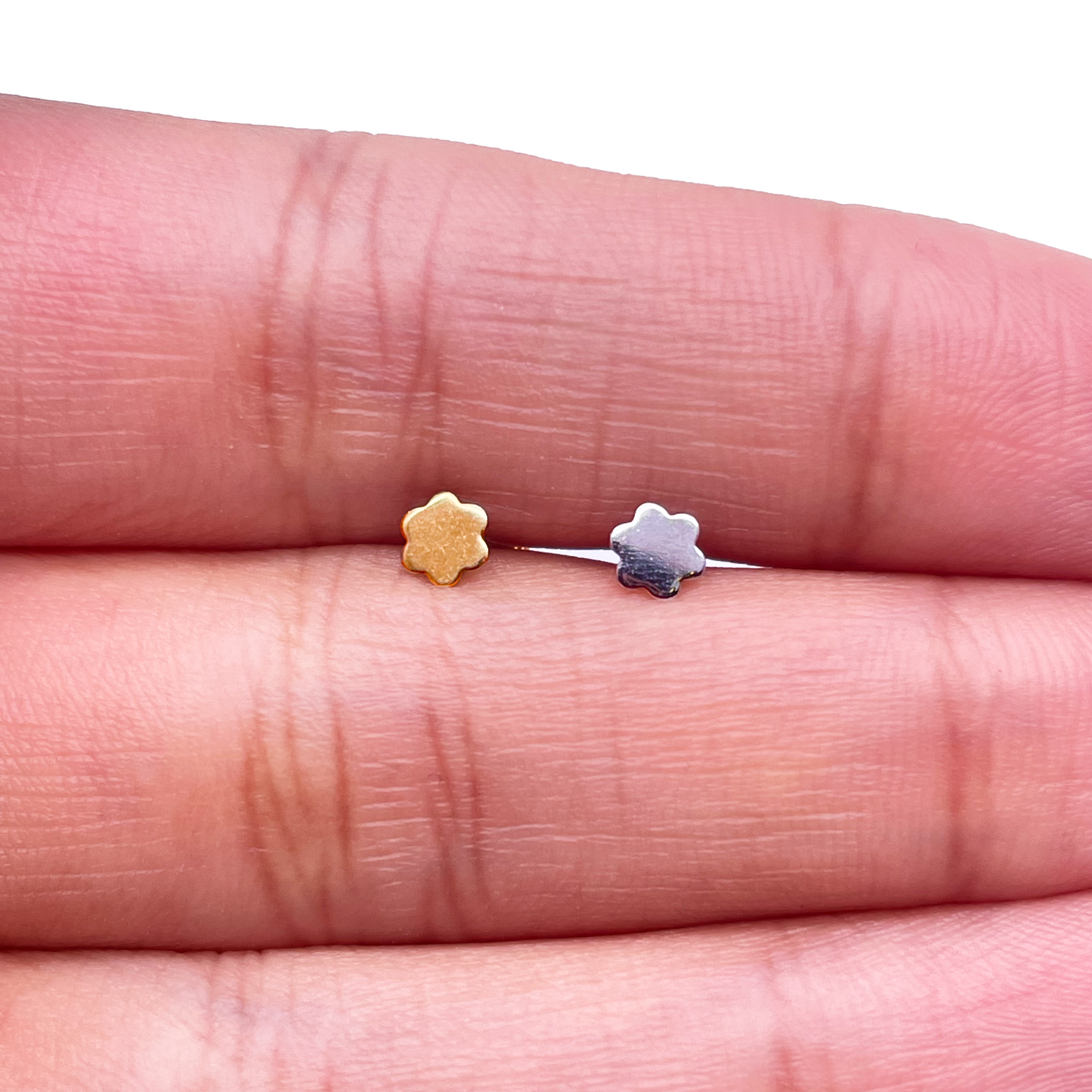 18ct White Gold Diamond Children's Earrings 0.06ct Child friendly safe & secure