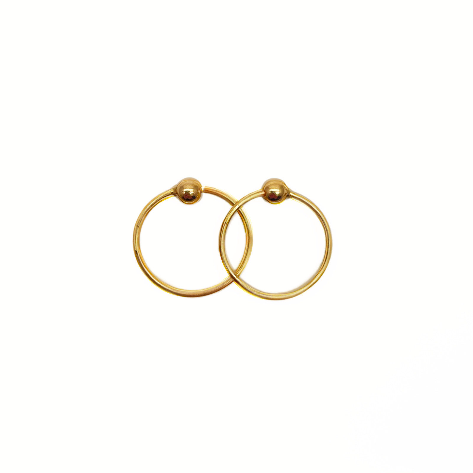 22ct Plain Polished Yellow Gold Children's Adult Tiny Hoop Pair