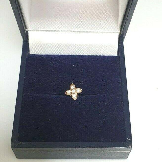 Round Diamond Nose Stud / Nose Pin 18ct Yellow / White/ Rose Gold 0.07 cts Nose Stud