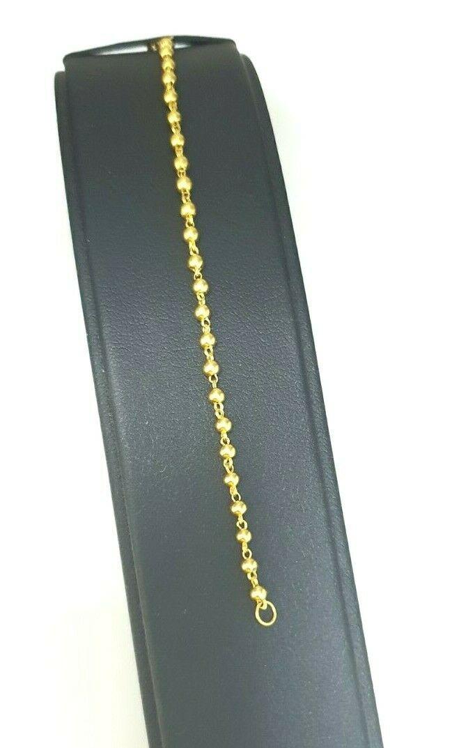 18ct Yellow Gold Baby Bracelet Gold Beads (Maniya / Manka / Nazariya) Bracelet