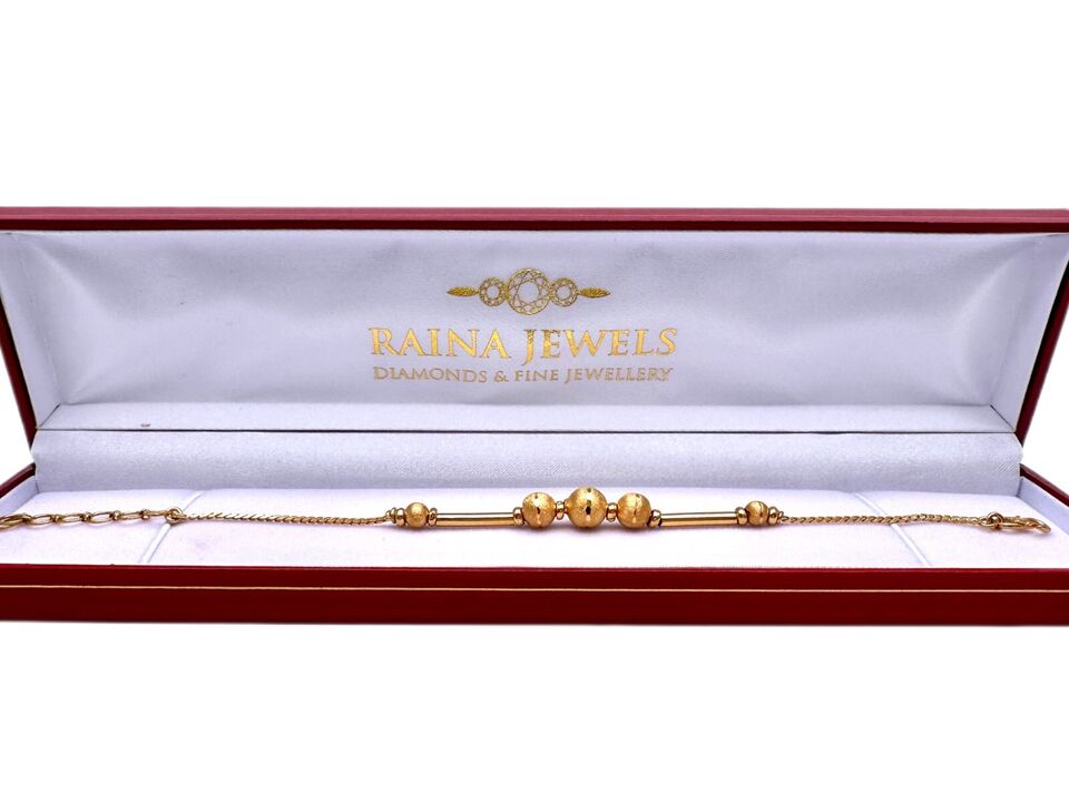 22ct Yellow Gold Bracelet With Extendable Links 8.3gm, 7''-8''inch