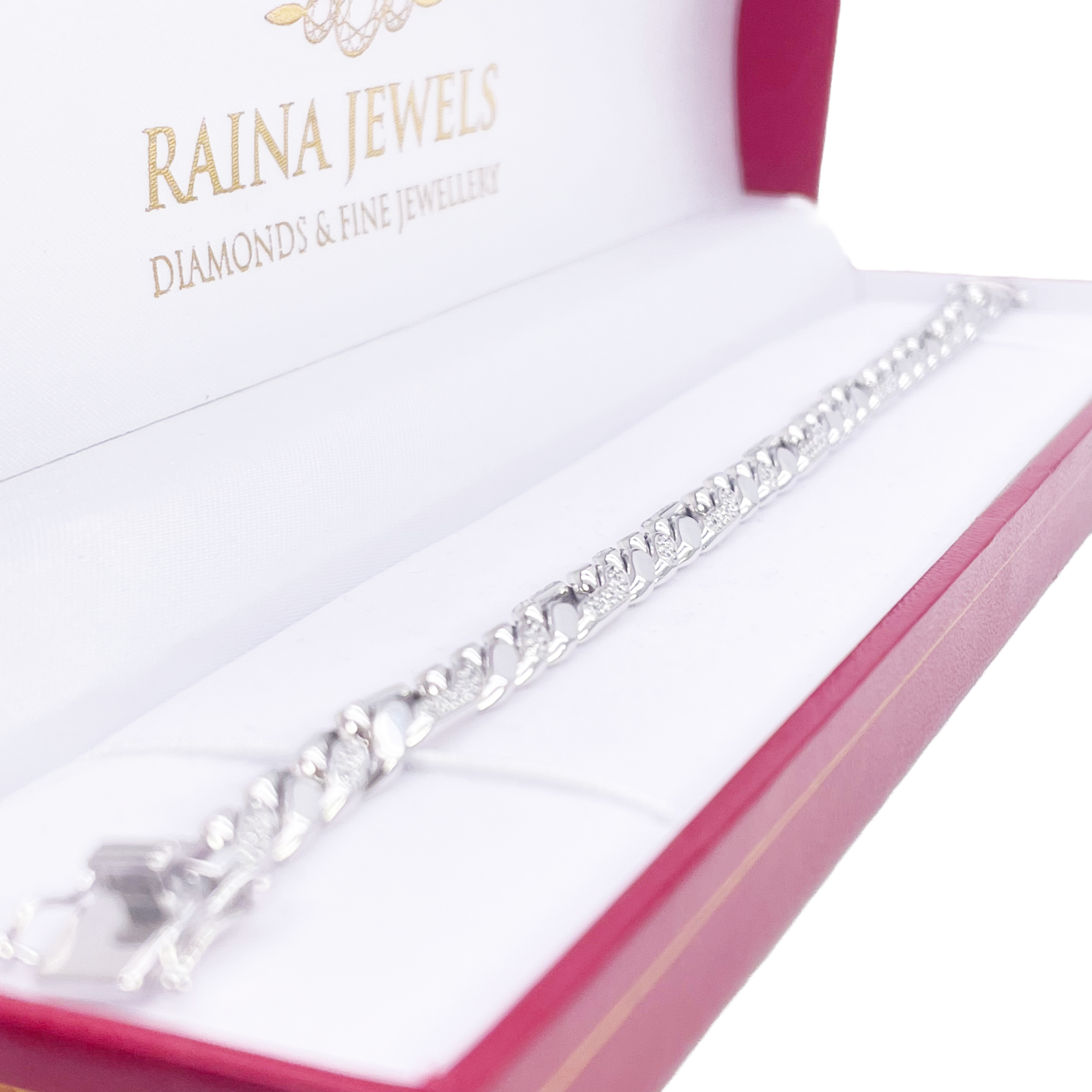 14ct Gold Natural Round Diamond Figaro Mens Bracelet 1.60ct 8 Inches  Diamond Bracelets