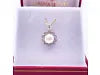 14ct White Gold Pearl & Round Diamond Framed Pendant Necklace 2.37ct 