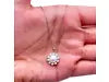 14ct White Gold Pearl & Round Diamond Framed Pendant Necklace 2.37ct 
