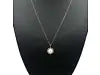14ct White Gold Pearl & Round Diamond Framed Pendant Necklace 2.37ct 