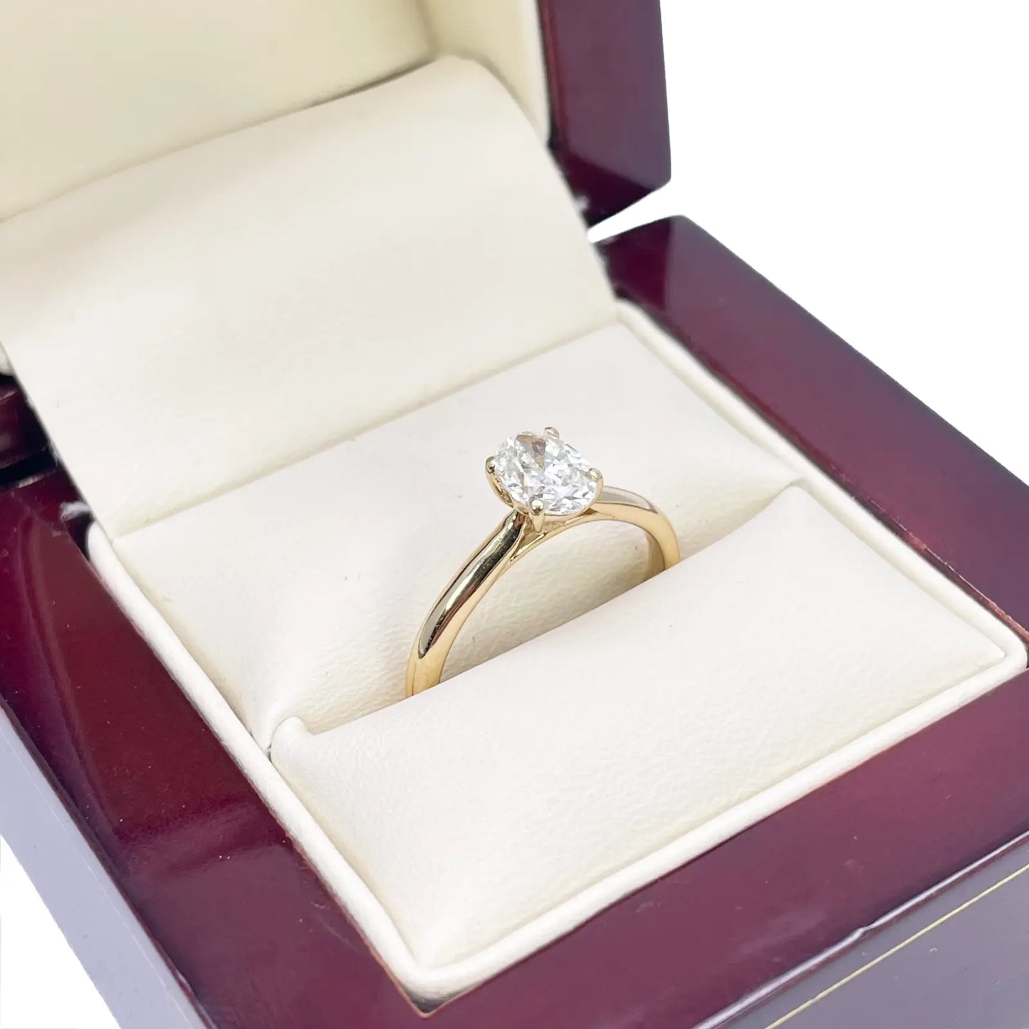 14ct Yellow Gold Natural Oval Diamond Solitaire Engagement Ring 0.70ct GIA Certified  Diamond Ring