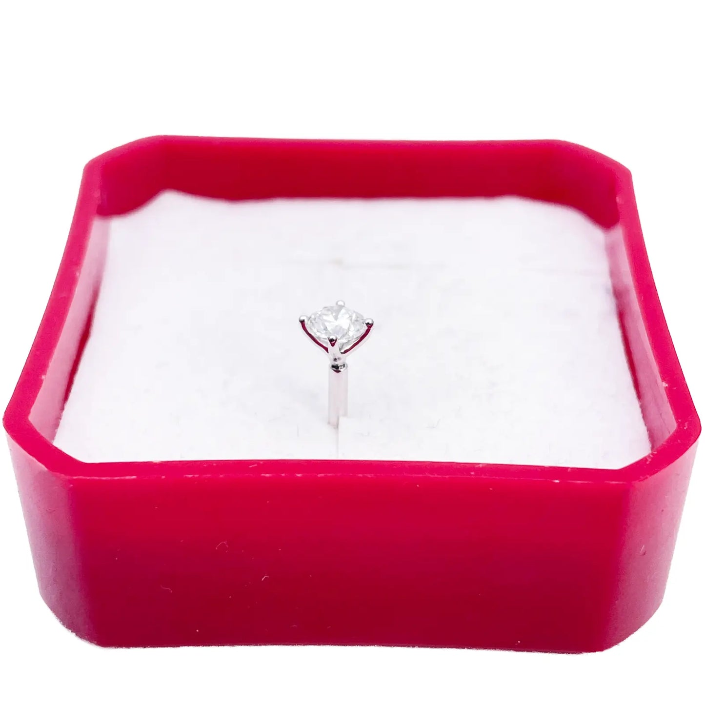 18ct Gold Natural Round Diamond Nose Stud Pin 0.20ct 4 Claw Certified 3.7mm Wide  Body Piercings
