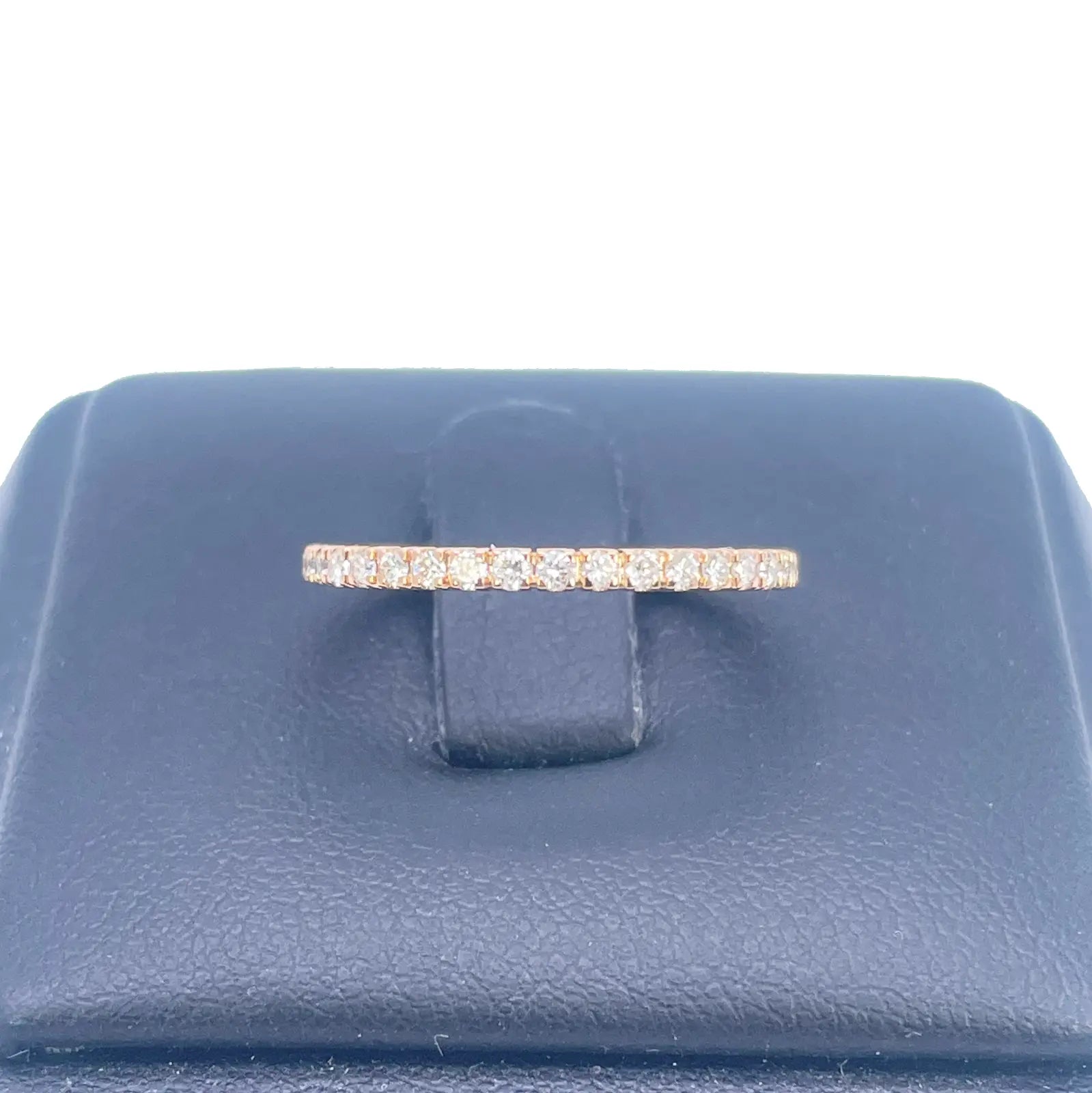 18ct Rose Gold Round Diamond Half Eternity Band Claw Set 0.26ct  Diamond Ring