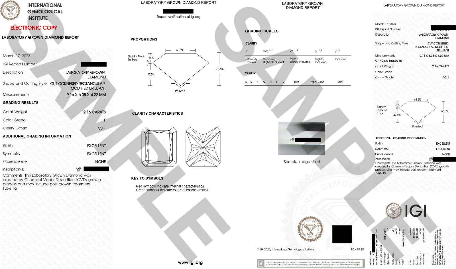 18ct White Gold 4-Claw Lab Grown Radiant Diamond Engagement Ring 2.28ct GIA  Diamond Ring
