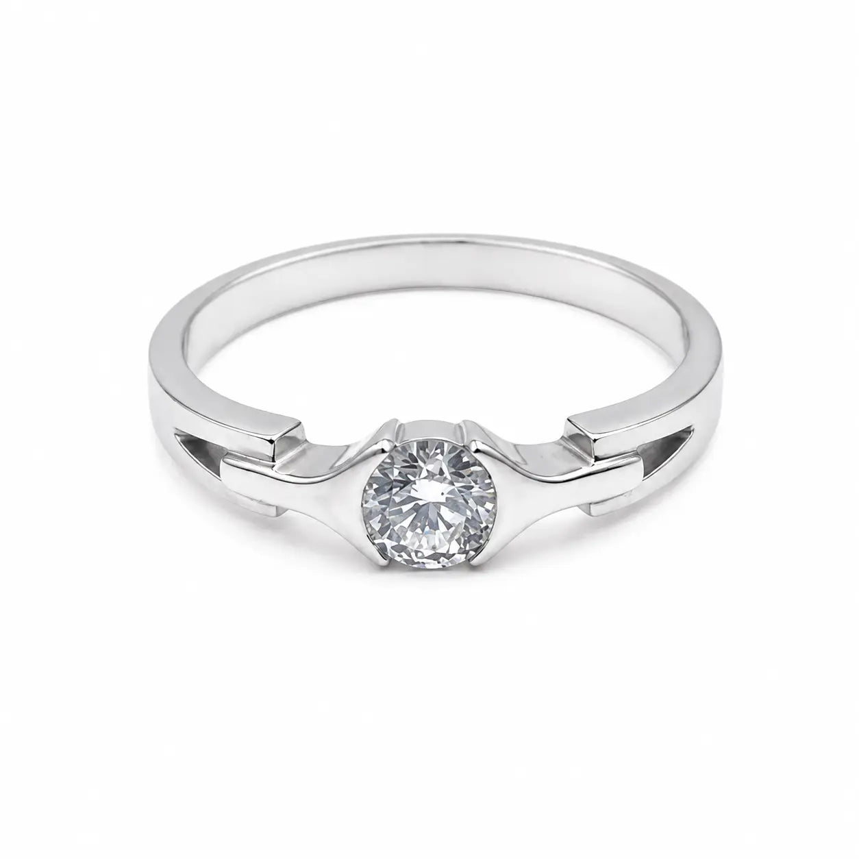 18ct White Gold Diamond Solitaire Ring 0.26ct  Diamond Ring