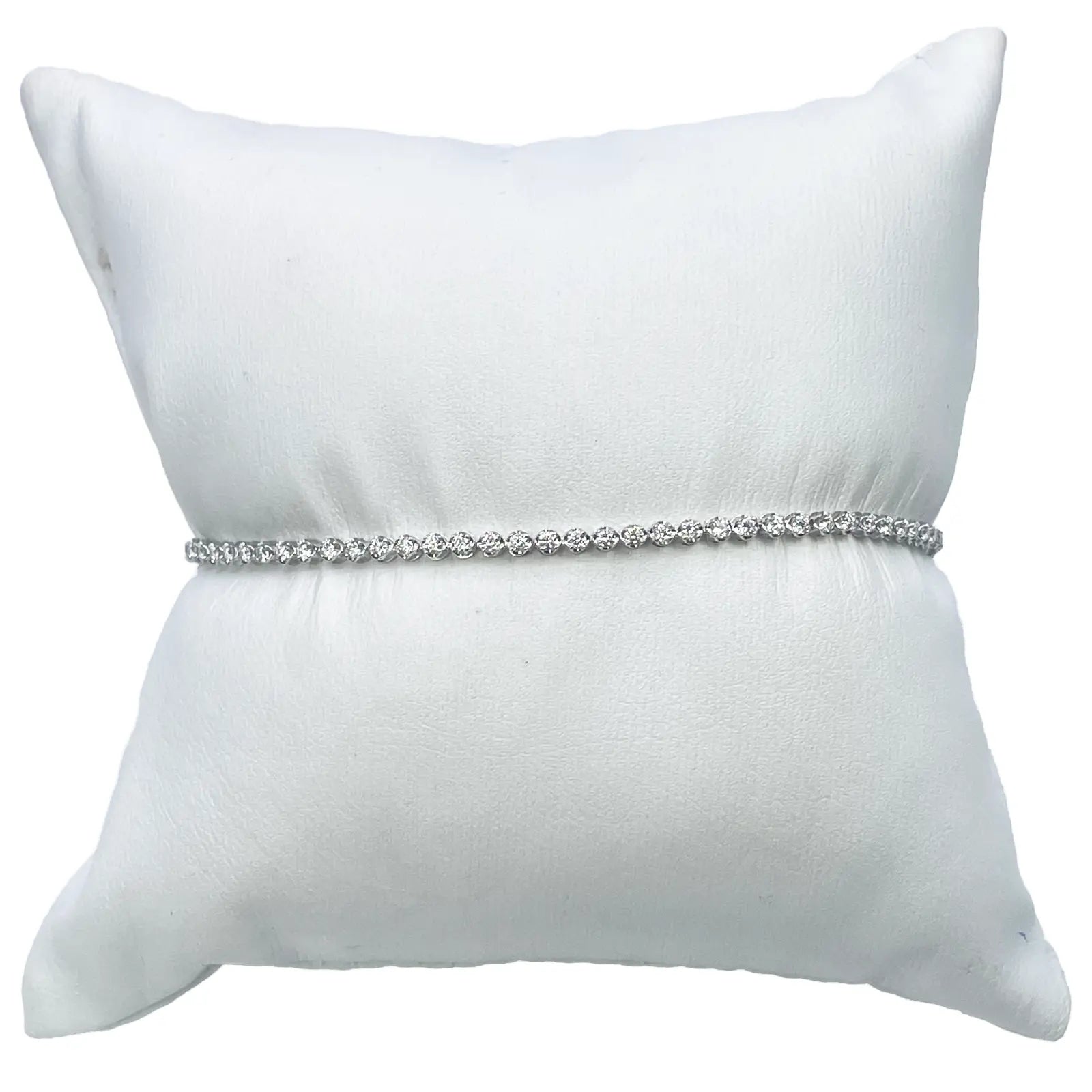 18ct White Gold Diamond Tennis Bracelet 1.00ct 7.2'' Inches  Diamond Bracelets