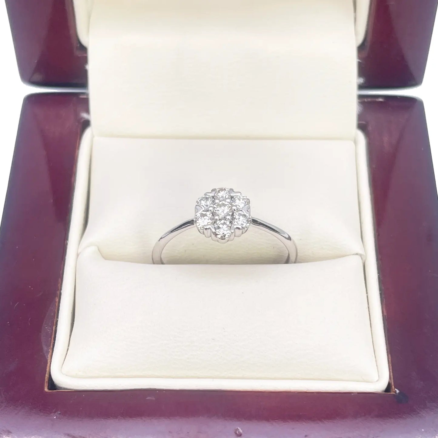 18ct White Gold Elegant Floral Diamond Ring 0.39ct  Diamond Ring