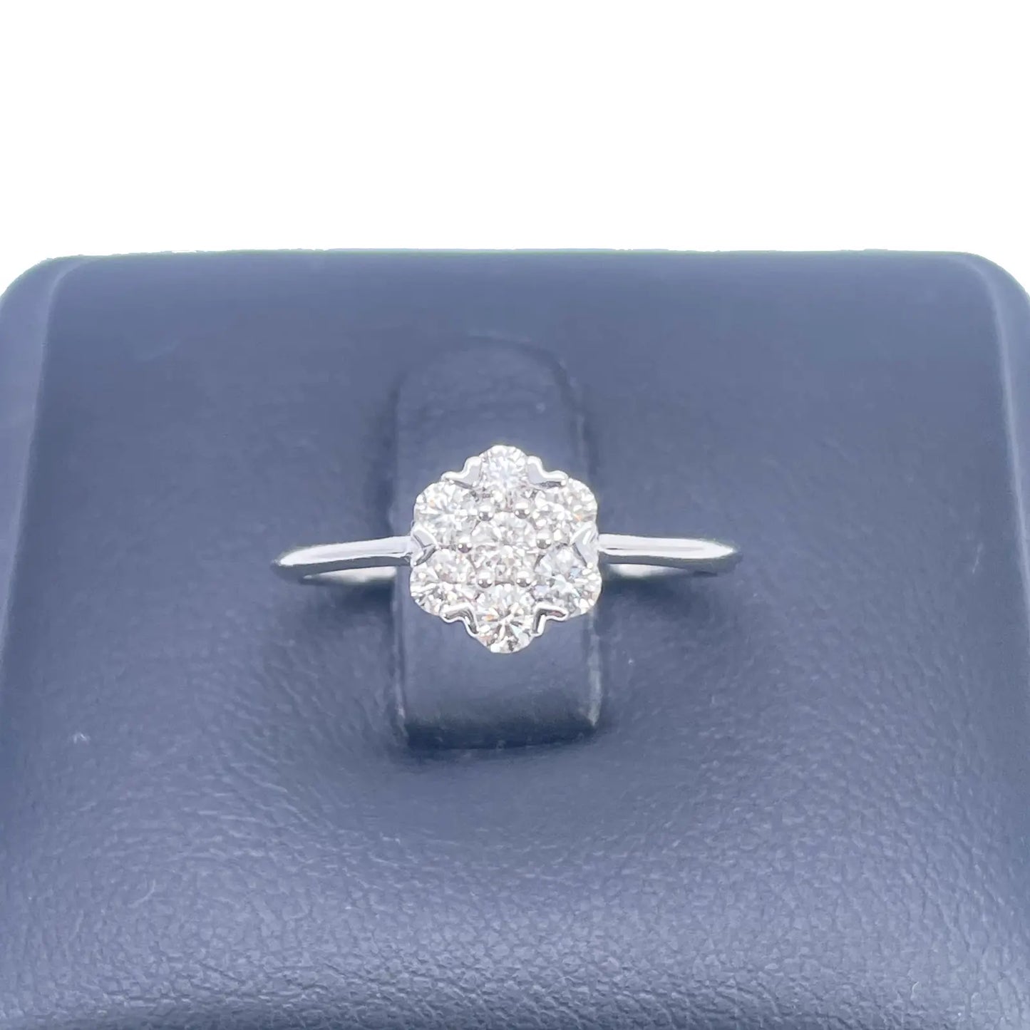 18ct White Gold Elegant Floral Diamond Ring 0.39ct  Diamond Ring