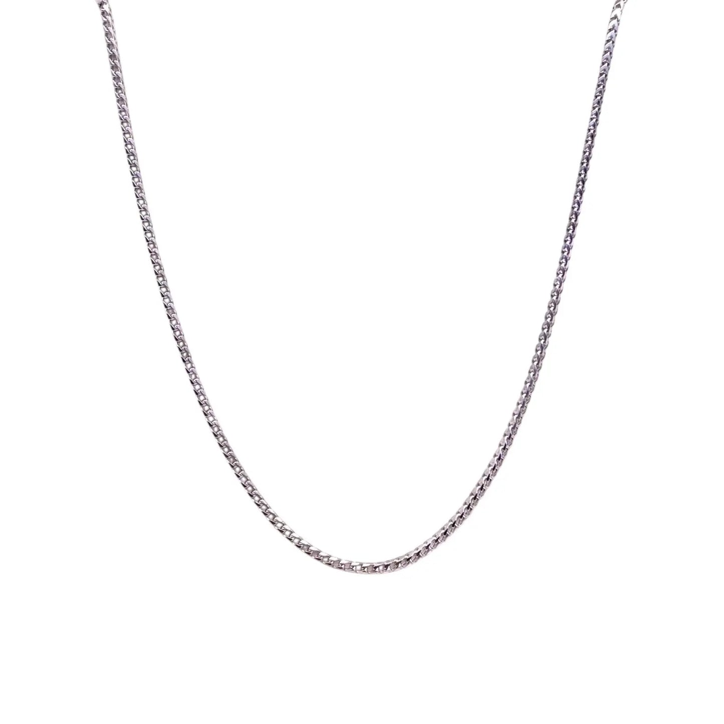 18ct White Gold Franco Necklace 16''inch  Gold Necklace