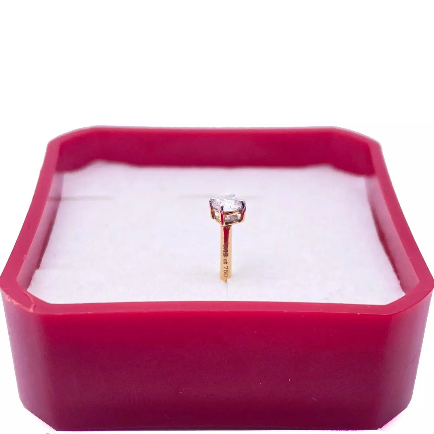 18ct White Or Yellow Gold Diamond Nose Stud Pin 0.12ct 4claw 3.0mm Width 
