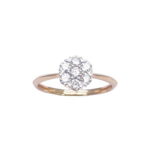 18ct Yellow Gold Elegant Floral Diamond Ring 0.37ct  Diamond Ring