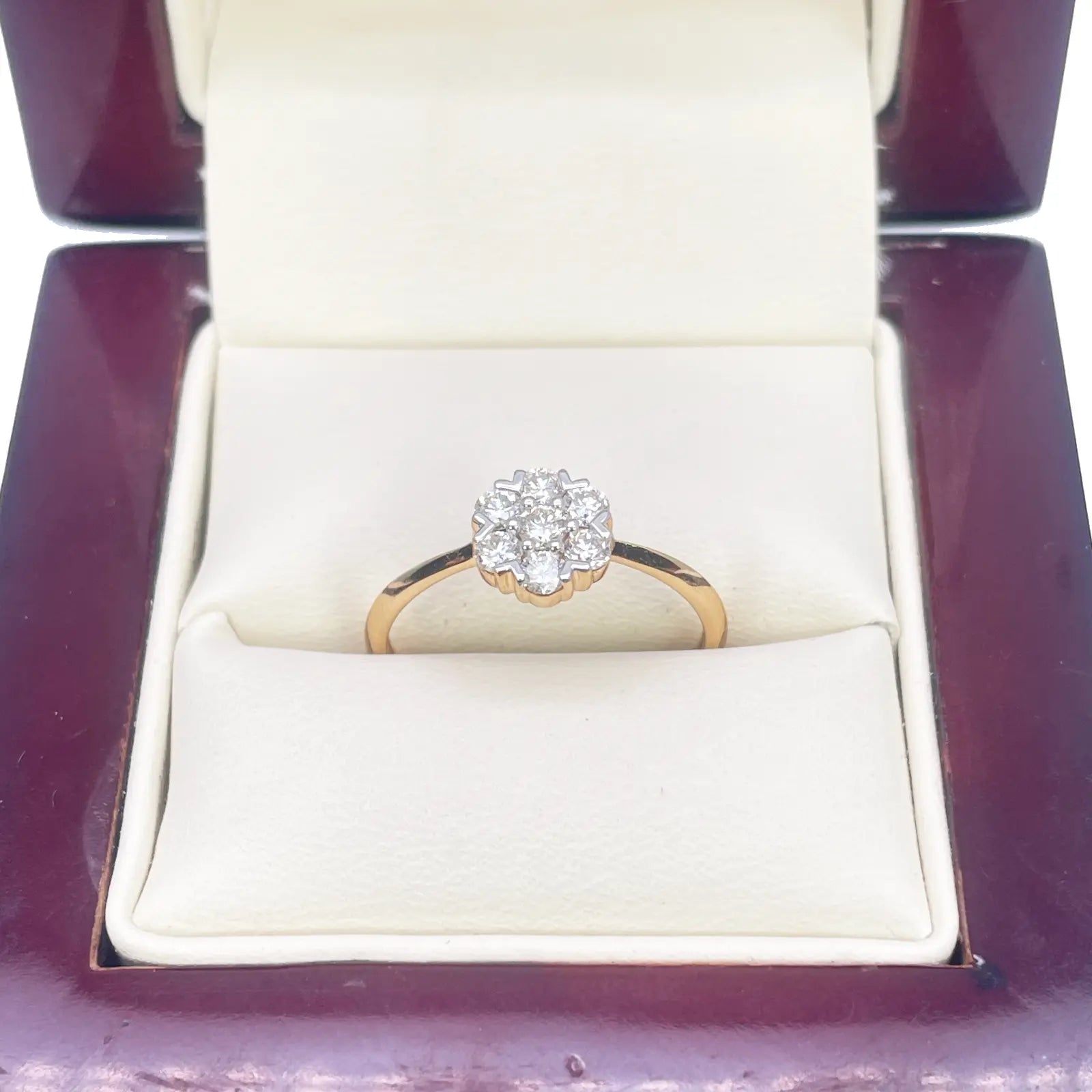 18ct Yellow Gold Elegant Floral Diamond Ring 0.37ct  Diamond Ring