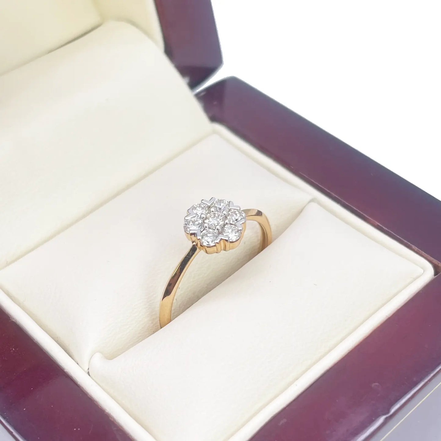 18ct Yellow Gold Elegant Floral Diamond Ring 0.37ct  Diamond Ring