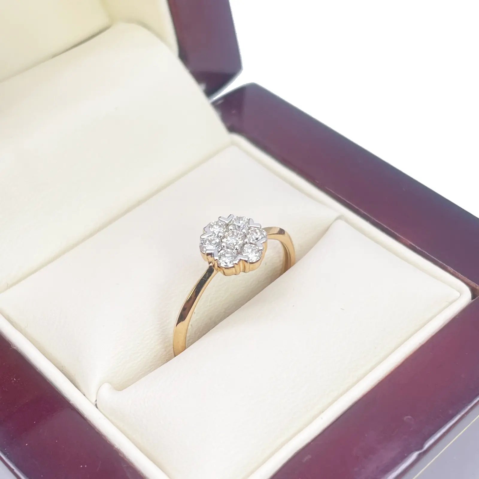 18ct Yellow Gold Elegant Floral Diamond Ring 0.37ct  Diamond Ring