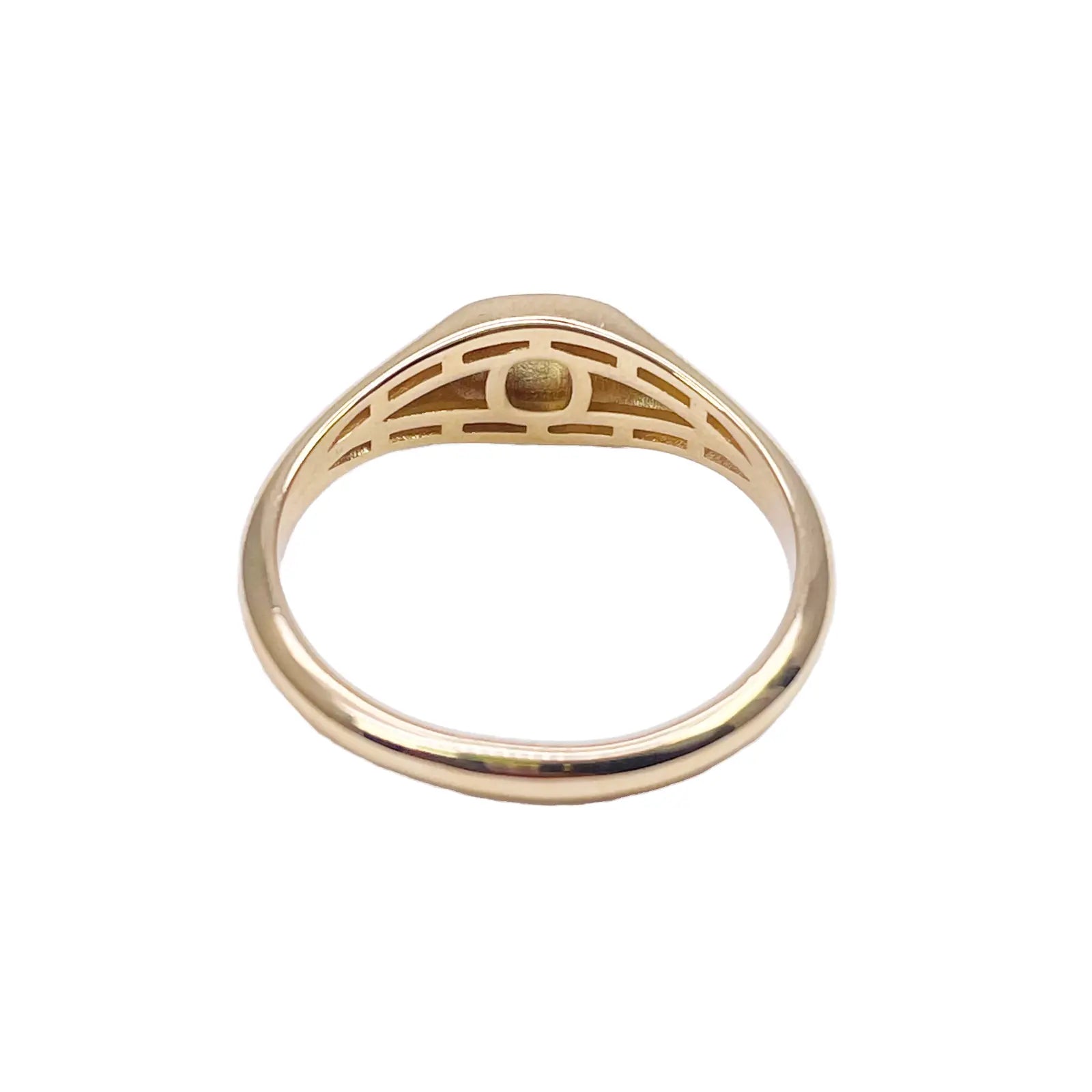 18ct Yellow Gold High Polished Square Men's Signet Ring 