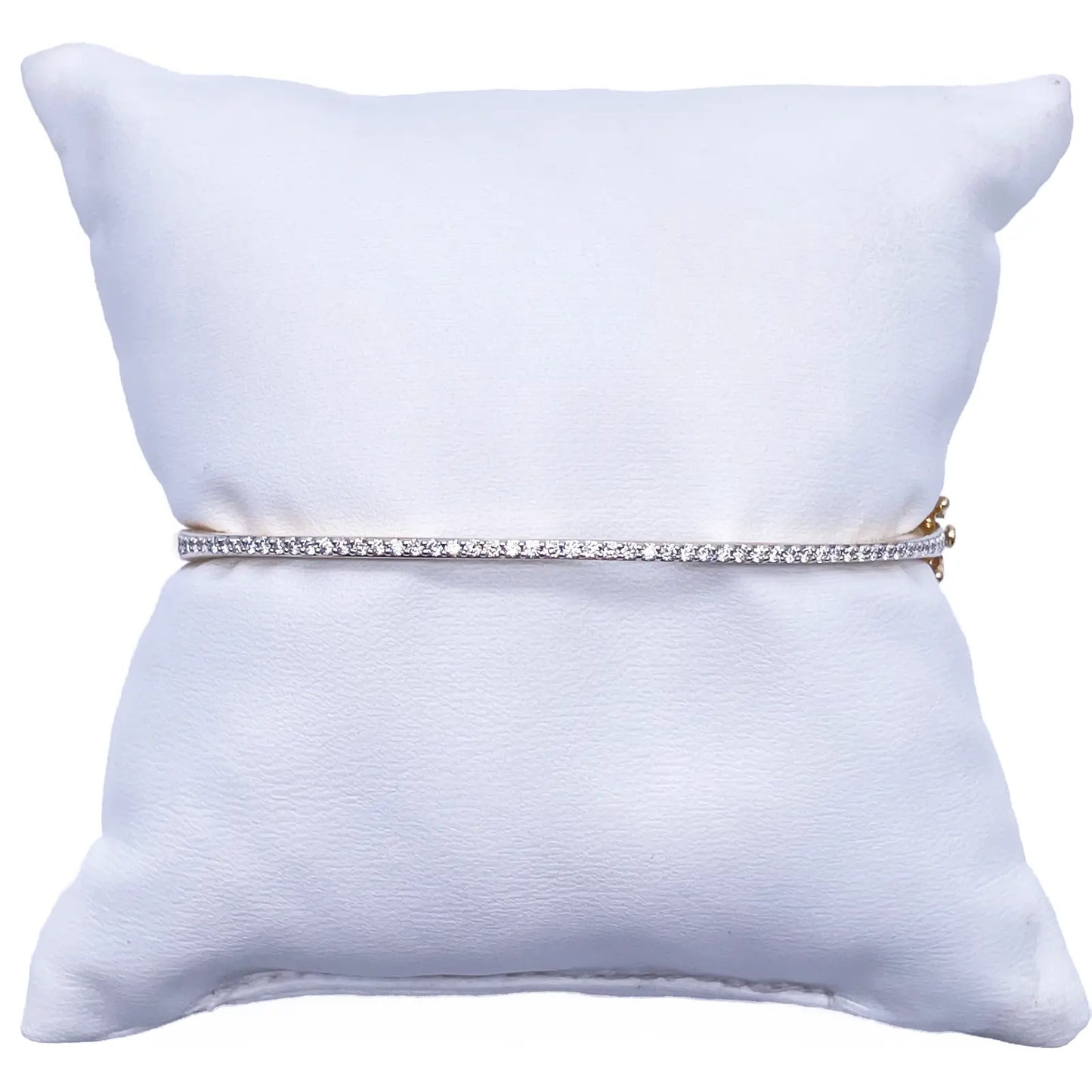 18ct Yellow Gold Natural Diamond High-Polished Fancy Bangle 0.52ct  Diamond Bracelets