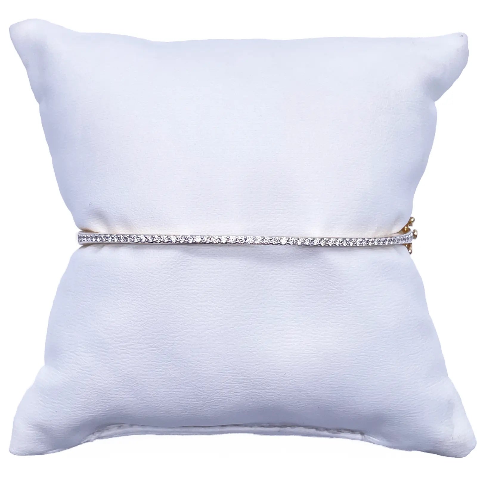 18ct Yellow Gold Natural Diamond High-Polished Fancy Bangle 0.52ct  Diamond Bracelets