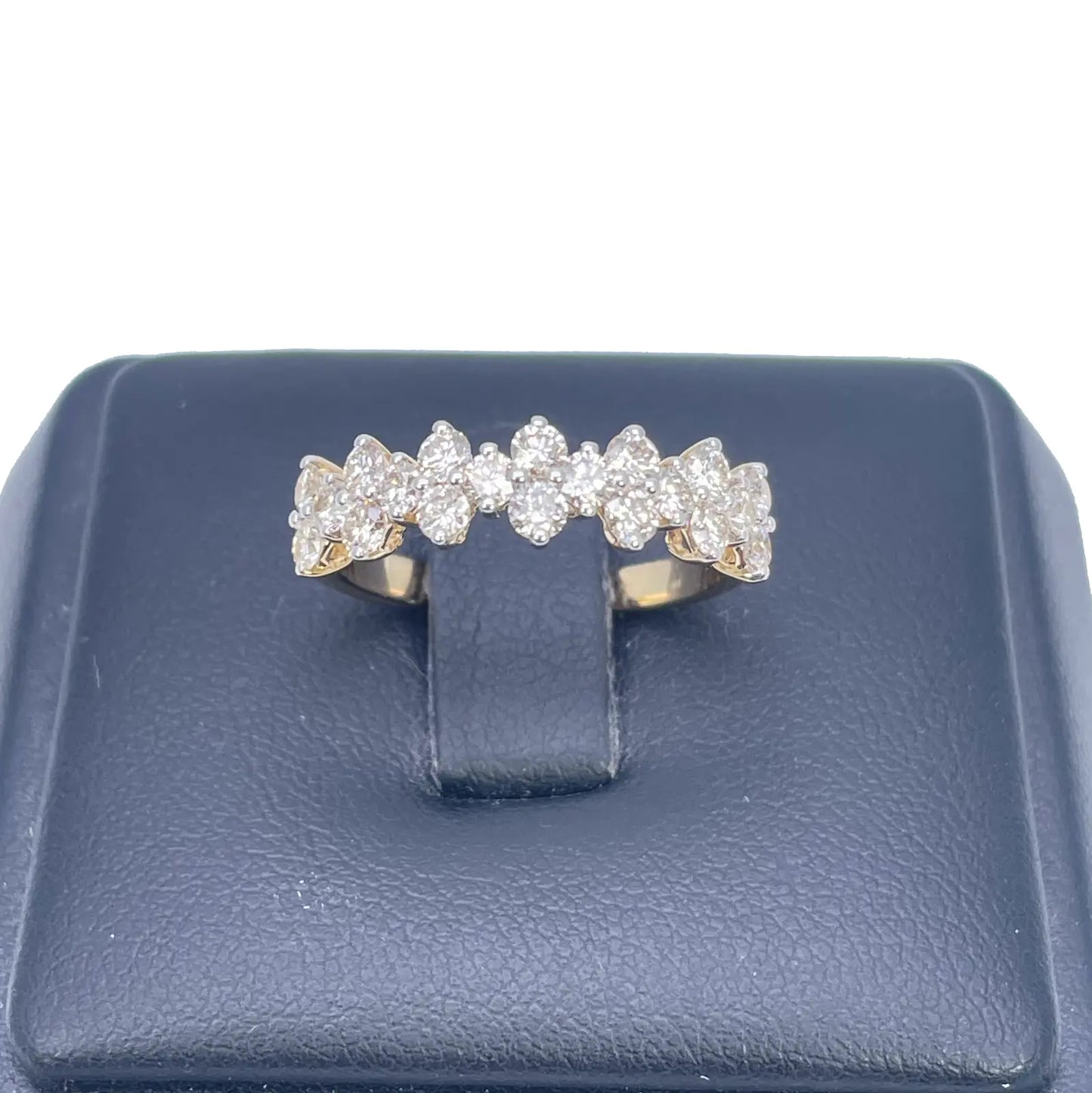 18ct Yellow Gold Prong Diamond Half Eternity Band 1.04ct 