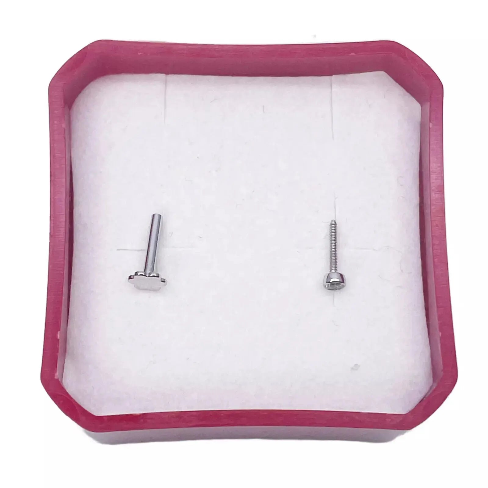 18ct Yellow & White Gold Diamond Bezel Nose Stud Pin 0.02ct 