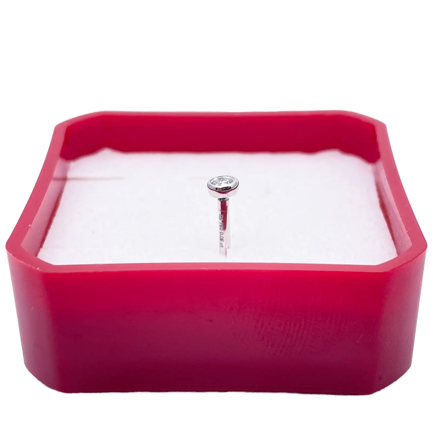 18ct Yellow & White Gold Diamond Bezel Nose Stud Pin 0.05ct 