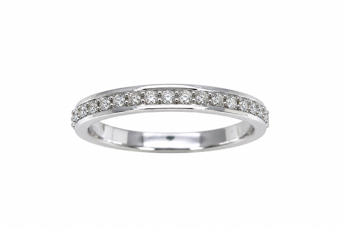 18ct White Gold Natural Diamond Full Eternity Ring Channel Set 0.40ct