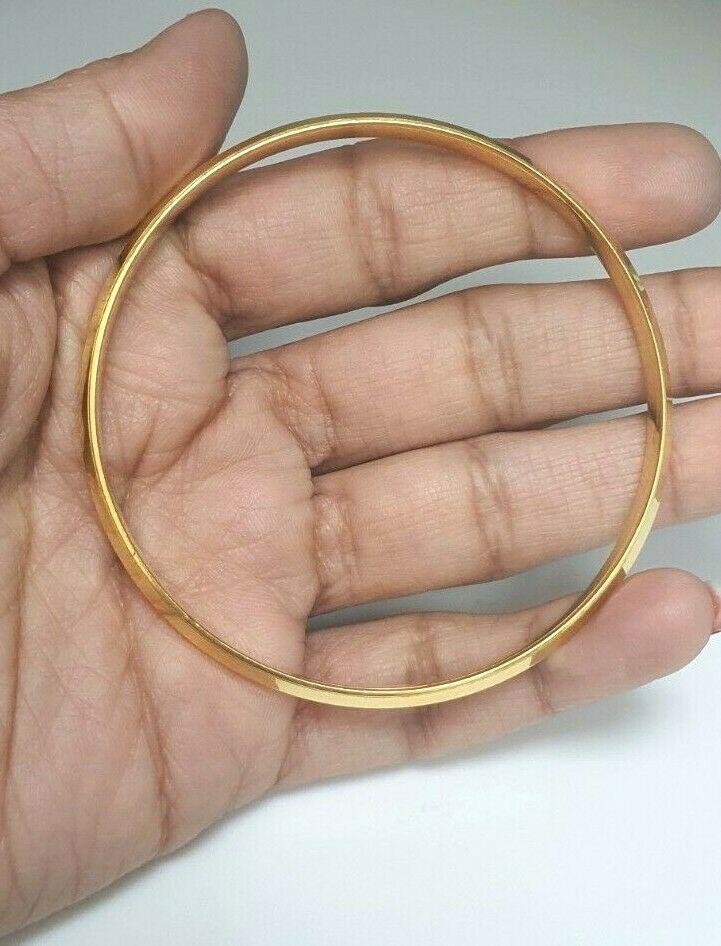 22ct Yellow Gold Men's / Ladies Cuff or Kada Bangle 4.2 mm Wide 25.5 Grams