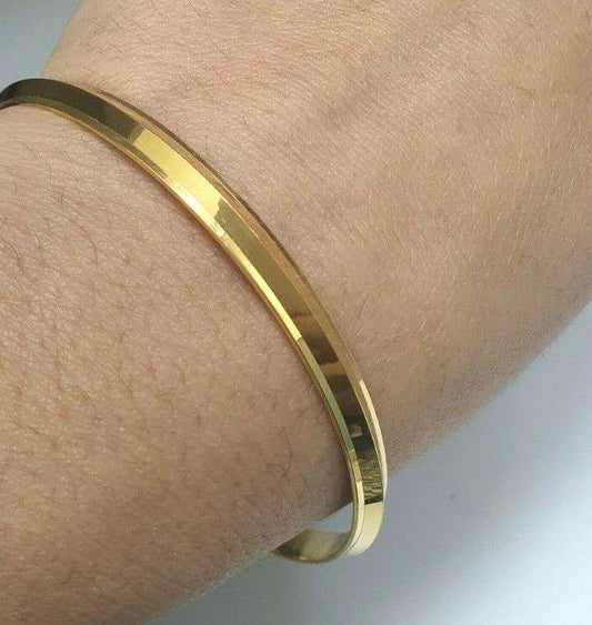 22ct Yellow Gold Men's / Ladies Cuff or Kada Bangle 4.2 mm Wide 25.5 Grams