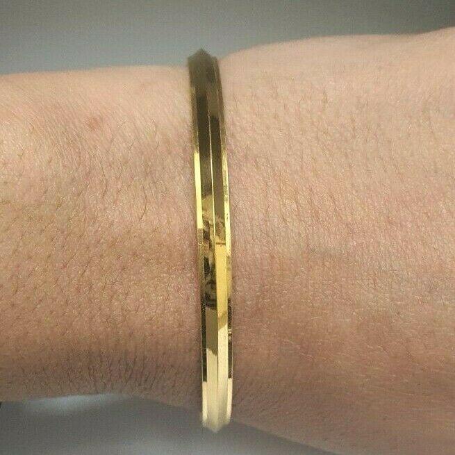 22ct Yellow Gold Men's / Ladies Cuff or Kada Bangle 4.2 mm Wide 25.5 Grams